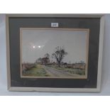 John H Nicholson, a watercolour depicting a farm yard scene titled " Lound farm Norfolk",