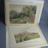 Four Victorian unframed watercolours of Harrington.