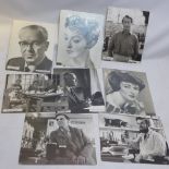 Eight printed photographs on card of actors and actresses