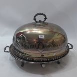 A Walker & Hall silver plated food warmer and dome.