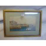 Martin Stocker, a water colour of a seascape scene signed lower right.