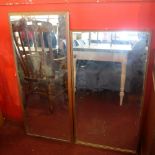 Two 1970's teak framed mirrors