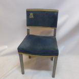 A coronation chair numbered 87