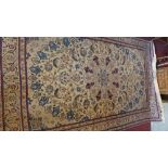 An extremely fine Central Persian part silk Nain carpet,