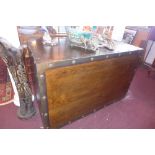 A 20th century Singer Mango Company desk having industrial metal design to edges,