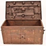 Furniture & Decorative, A 17th Century iron strapwork "Armada" chest strongbox