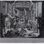 William Hogarth engraving mounted on card