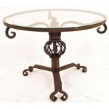 Interior Design, an unusual hand forged wrought iron coffee table