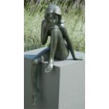 Sculpture, Bronze sculpture of a girl "Eighteen" executed and modelled in the Art Deco style