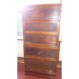 A globe Wernicke oak five section bookcase.