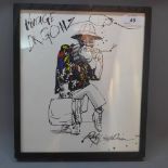 Ralph Steadman,'Vintage Dr Gonzo', depicting journalist Hunter.S.