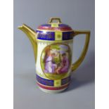 A Vienna porcelain teapot. H.