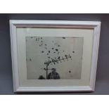 Prunella Clough (British, 1919-1999), 'Starlings', etching, signed in pencil lower right,