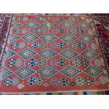 An extremely fine south west Persian Qashan Kilim.