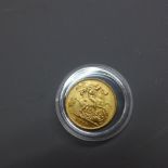 A 22ct gold half sovereign,