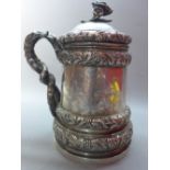 A 19th century silver tankard by Latter Brothers of Calcutta.