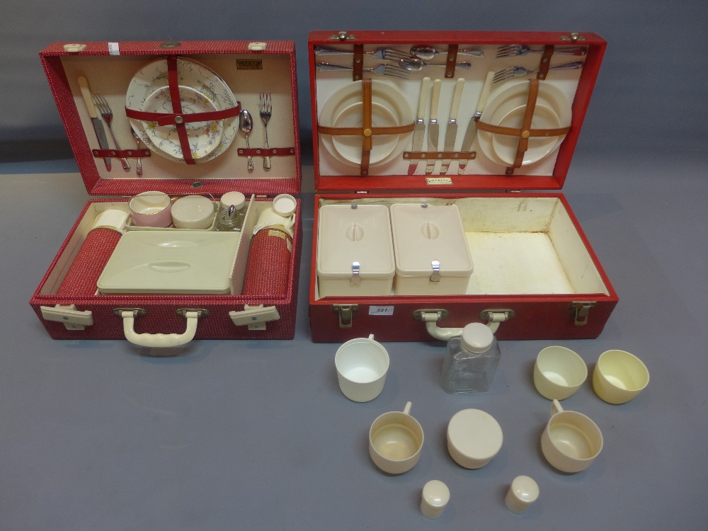 A mid 20th century Coracle boxed picnic set,