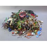 A large quantity of costume jewellery,