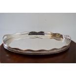 Silver plated plated gallery tray early 20th Century