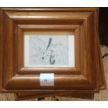 A set of five framed prints of Disney characters