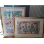 Two signed framed prints