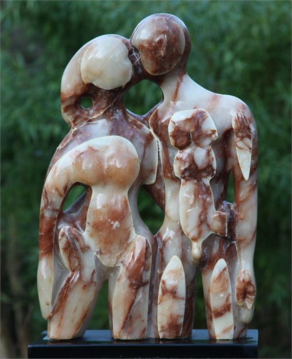 Amber Sculpture, Pathaani, The Lovers, Laminated Veined Amber