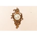 Clocks & Time Pieces, "Denis Gault" "Paris" French 18th Century gilt brass Cartel clock