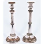 Matthew Boulton Old Sheffield Plate pair telescopic candlesticks circa 1800