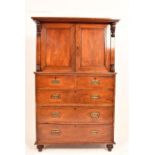 A Very Good 19th century mahogany Campaign Chest/ Cabinet