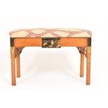 A 19th century Chinese Chippendale style stool