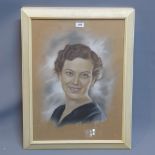 Tan. H. Tan, an Art Deco pastel portrait of a lady. Signed lower right.