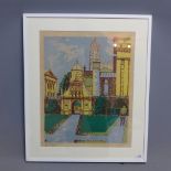 Julian Trevelyan (1910-1988), 'Caius College Cambridge', lithograph, artists proof,