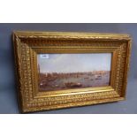 A contemporary gilt framed print of Venice