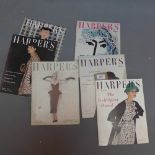 A collection of six Harper's Bazaar 1950s magazine