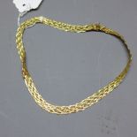 A ladies 14ct gold Herringbone necklace 16g