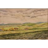 Original Watercolour Mounted and Framed - Pewsey Vale