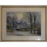 John H Nicholson, a pastel study of a country house scene titled 'Rushen Abbey Mill'