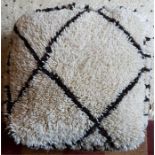 Moroccan Handmade Berber Beni Ouarain rug Pouffe