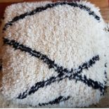 Moroccan Handmade Berber Beni Ouarain rug Pouffe