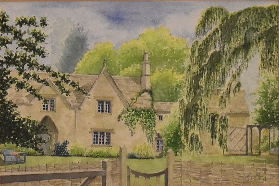 Original Watercolour Mounted and Framed - Cottage Gastard