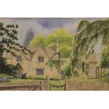Original Watercolour Mounted and Framed - Cottage Gastard