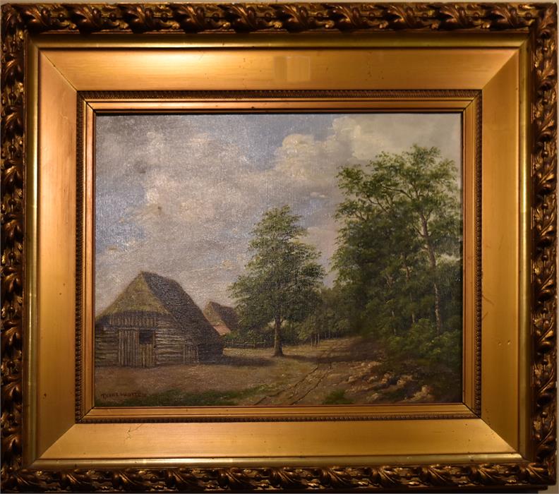 T. Van Lohuizen, an oil on canvas depicting a farm yard scene - Image 2 of 4