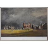 Framed signed print "The Old Course", St Andrews by Kenneth Reed FRSA