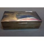 A silver cigarette box