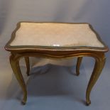 An early 20th Century French giltwood side table,