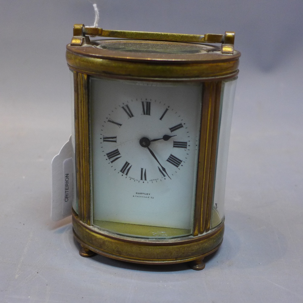 An early 20th century French carriage clock. H.11.