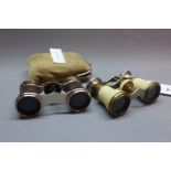 A group of 19th century French Opera glasses to include Le Jockey Club Paris in original case,