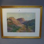 Isherwood Bradshaw, (British 1904-1986), mountainous landscape, watercolour on paper,