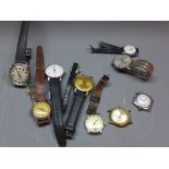 A collection of vintage watches to include three Sekondas, Sceintec, Ingersol, Tavannes, Regency,