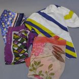 Four ladies scarfs, some silk, including Jean Patou, Yves Saint Laurent etc.